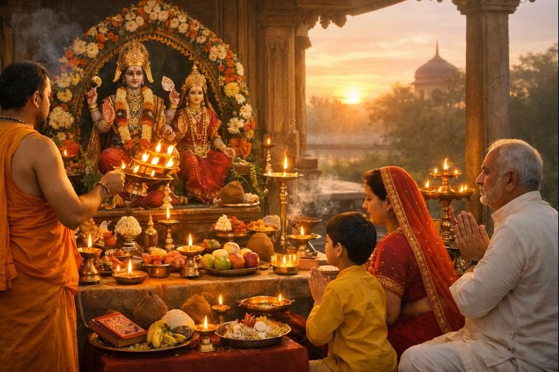 Vaishnava Parsva Ekadashi 2022 celebration and pooja setup