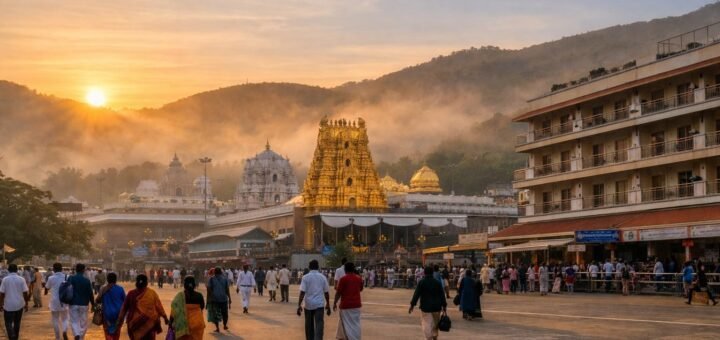 2022 December Tirumala Rooms accommodation complex near temple
