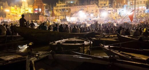 2022 Varanasi Ganga Mahotsav celebrations with lamps on River Ganga