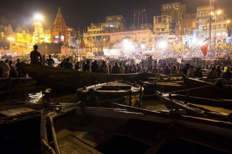 2022 Varanasi Ganga Mahotsav celebrations with lamps on River Ganga