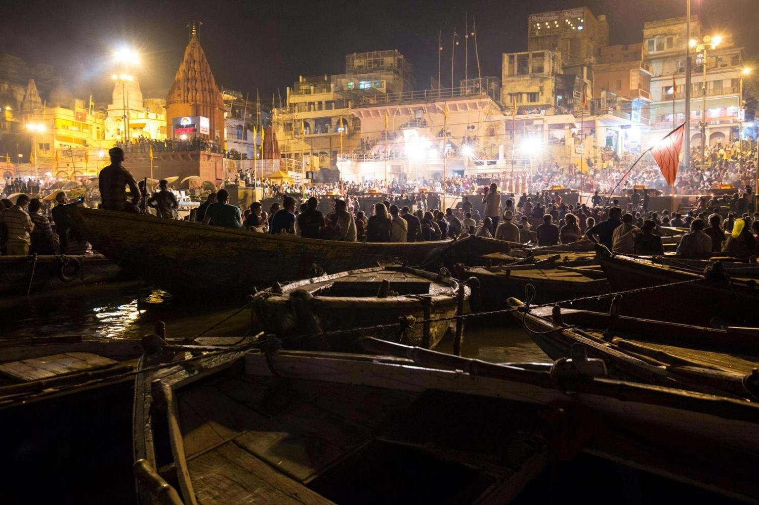 2022 Varanasi Ganga Mahotsav celebrations with lamps on River Ganga