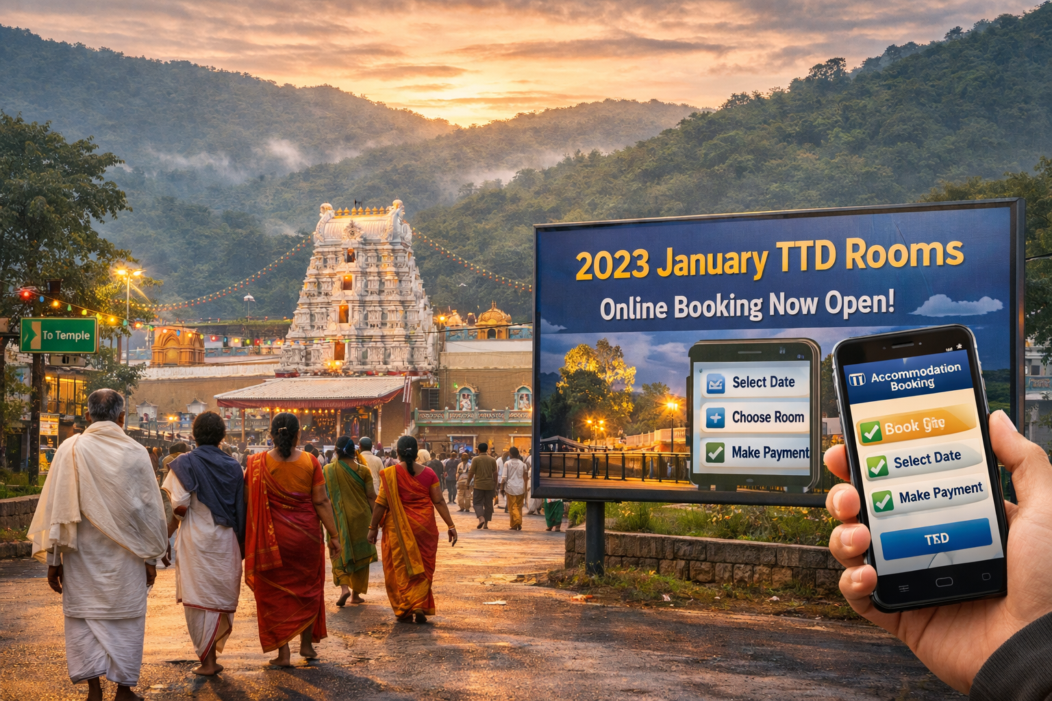 2023 January Ttd Rooms release and booking at Tirumala hills