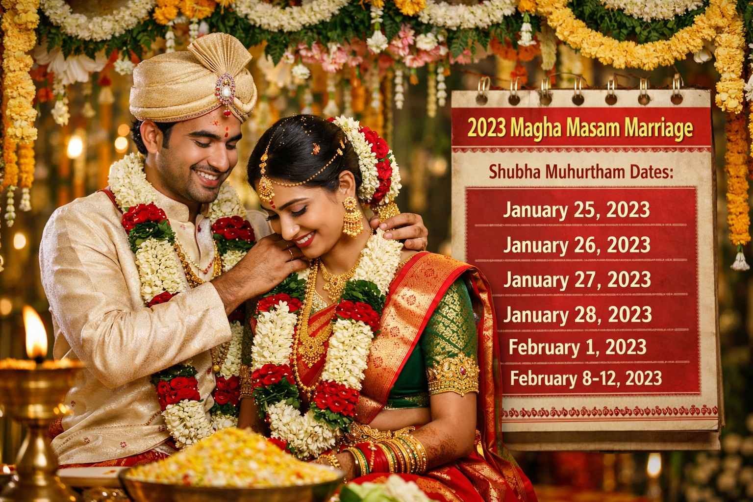 2023 Magha Masam Marriage auspicious Telugu wedding dates