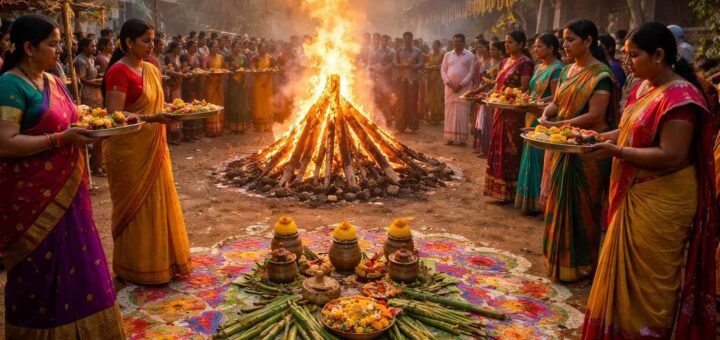 Bhogi 2023 Date Pooja bonfire celebration in Andhra Pradesh