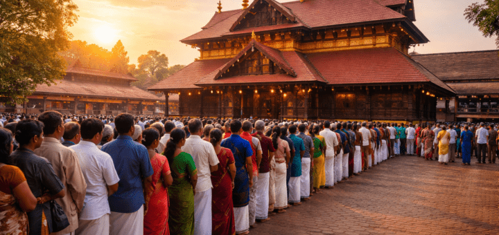 Guruvayur Darshan Open Closing temple scene