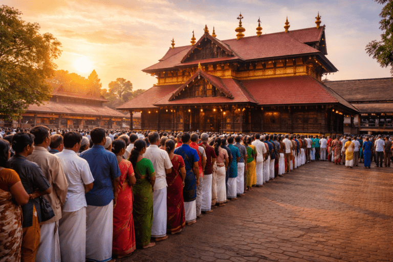 Guruvayur Darshan Open Closing temple scene
