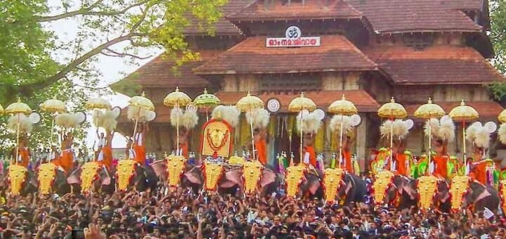 Guruvayur Temple Offerings List with devotees making offerings at the temple entrance