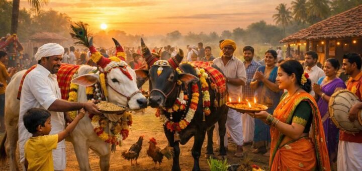 Makara Sankranti Puja Vidhanam Telugu home ritual setup