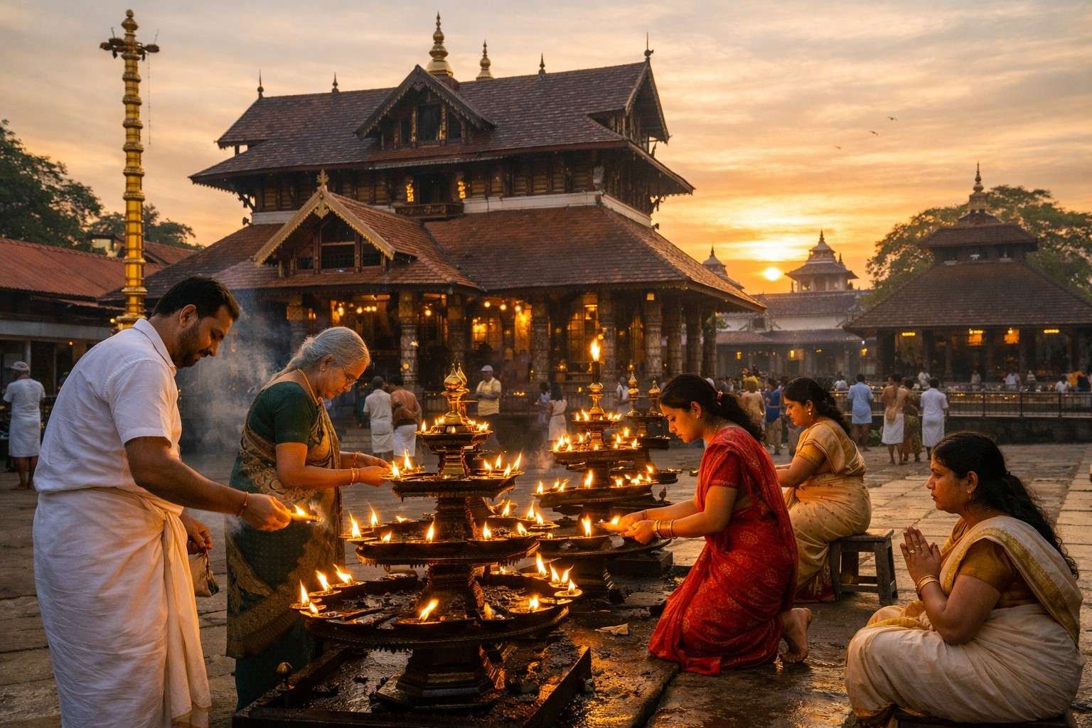 Neyvilakku Offering Guruvayoor Temple ghee lamp ritual