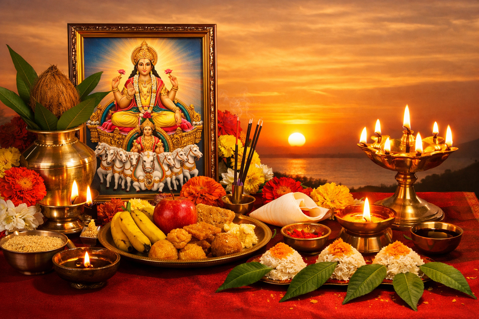 Ratha Saptami Pooja Vidhanam spiritual setup