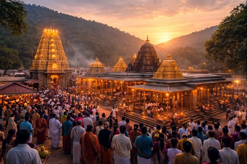 Srisailam Temple Daily Seva timings and pooja schedule at dawn