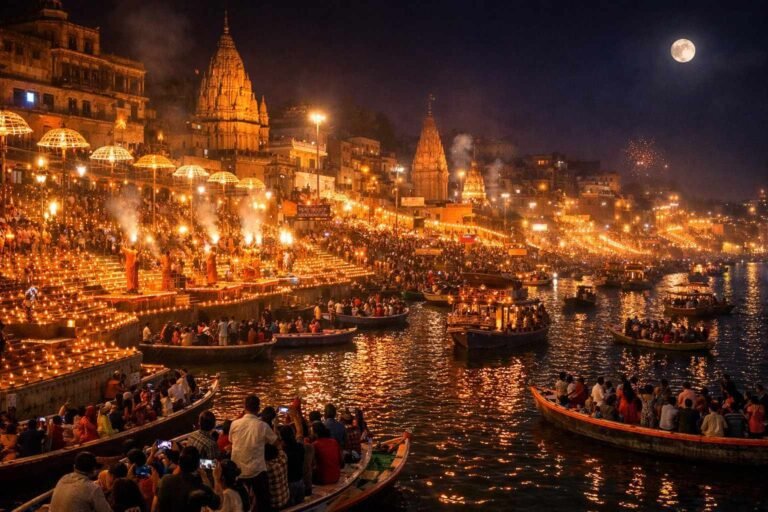 Varanasi Dev Deepawali Tour Ghats Lit With Diyas